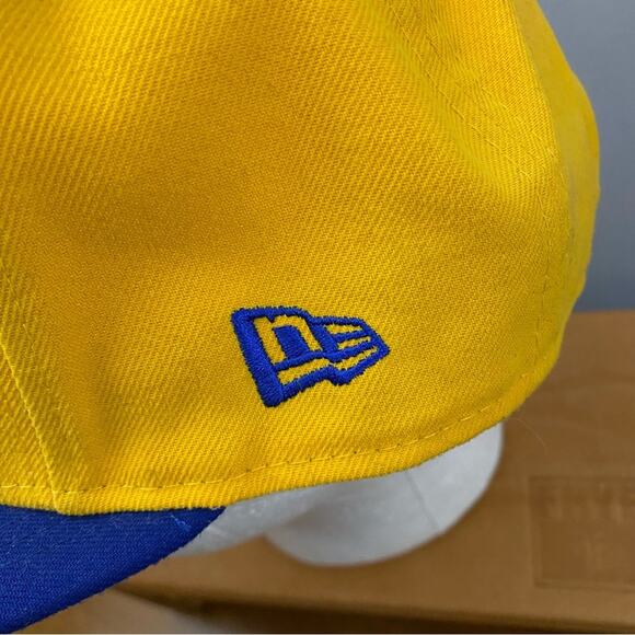 NBA All Star Golden State Warriors Yellow SnapBack Hat Adjustable New Era NWOT - Picture 7 of 16